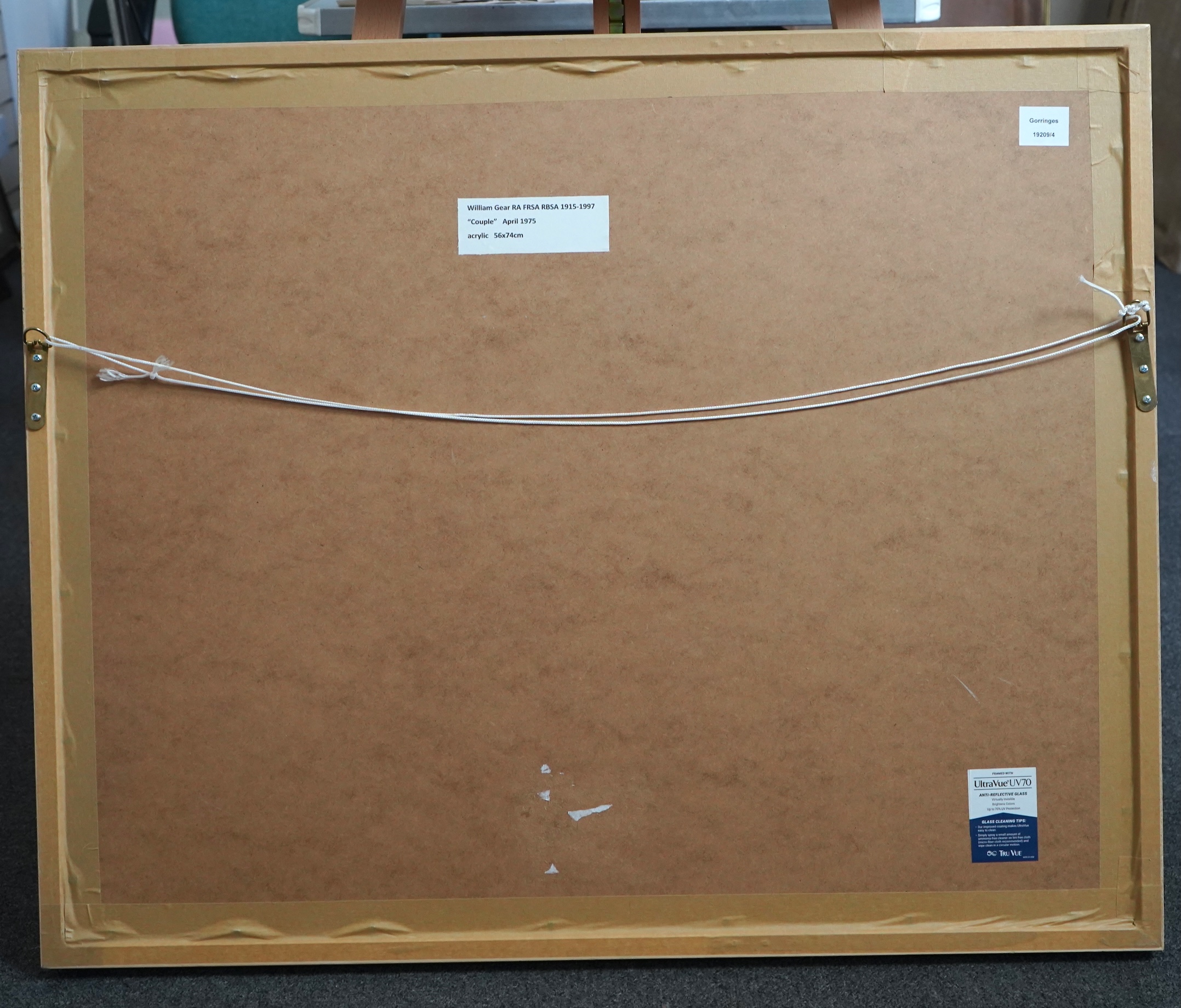 William Gear RA RBSA, (1915-1997), 'Couple, April 1975'